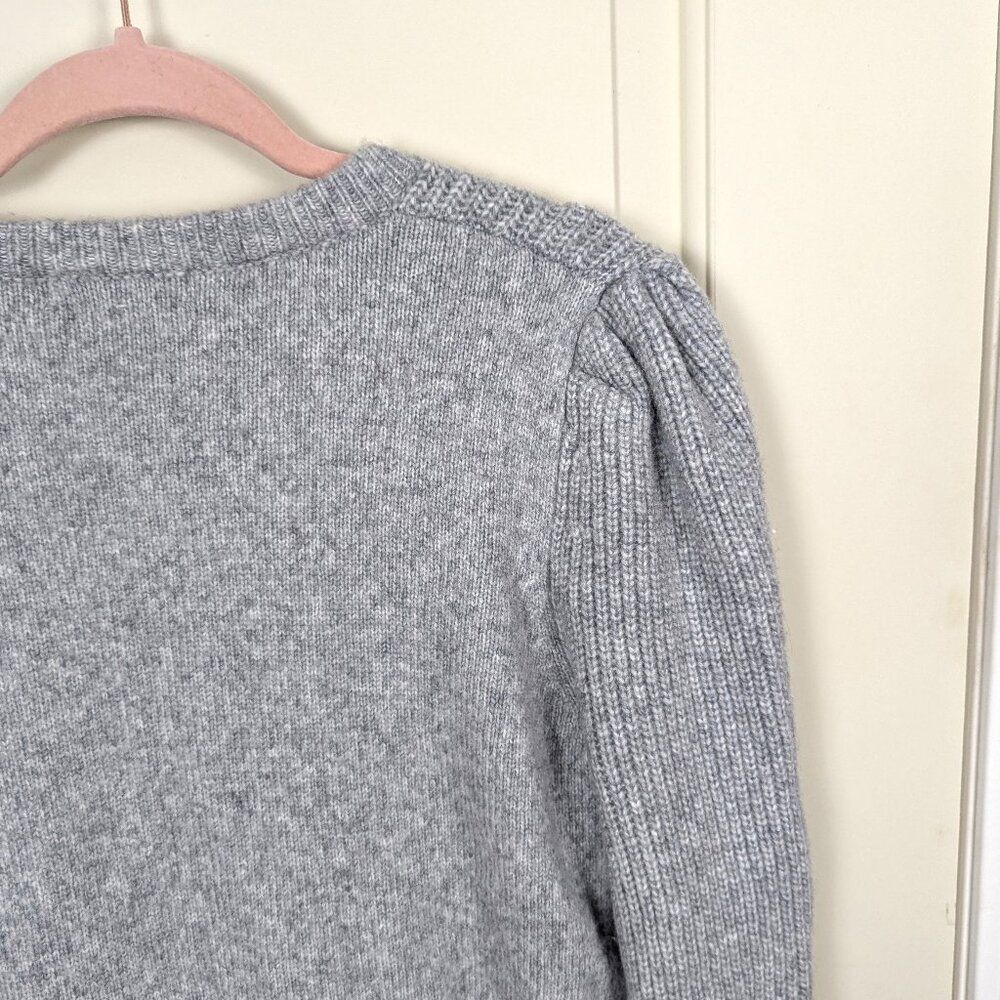 FRYE & CO. | Gray V-Neck Ribbed Sweater Size L - Picture 4 of 6